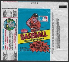 1981 FLEER BASEBALL STICKERS  Wax Pack Wrapper  PHOTO BUTTON ADVERTISEMENT