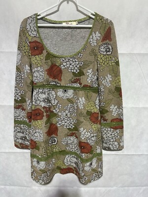 Anthropologie Aryeh Women's M Boho Floral Retro Sweater Dress