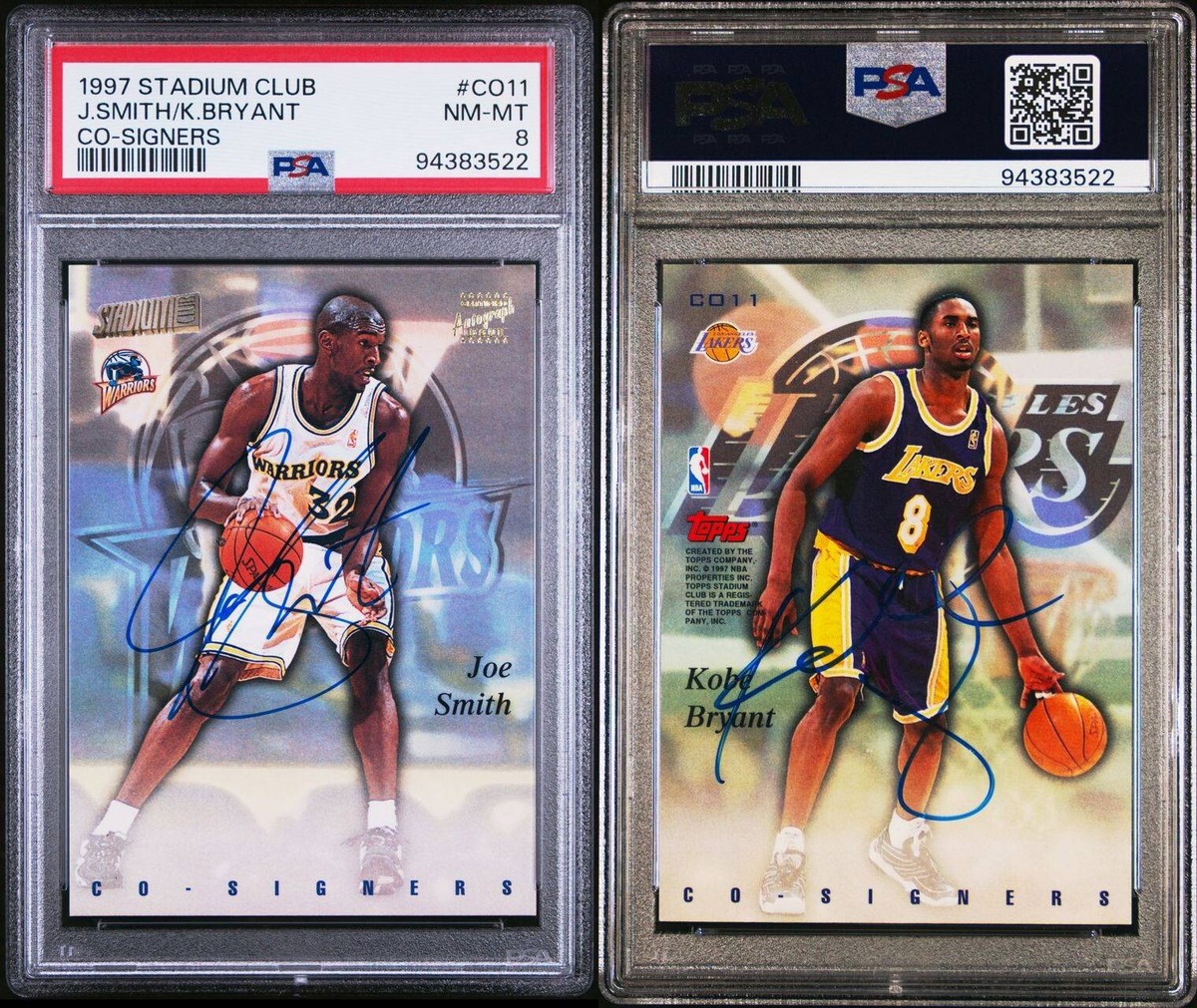 1997-98 Stadium Club Co-Signers Auto Kobe Bryant J.Smith #CO11 PSA 