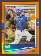 2020 Donruss #156 Elvis Andrus RANGERS Orange Foil parallel baseball card NM/MT