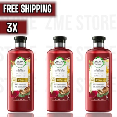 3X Herbal Essences Arabica Coffee Fruit Shampoo Infuses Fine 400ml