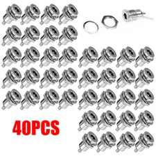 40Pc 5.5mm x 2.1mm DC Power Supply Jack Plug Socket Female Panel Mount Connector