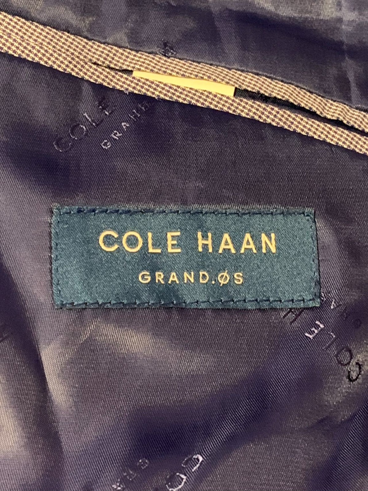 NWT Cole Haan Men's Slim Fit Suit Jacket Blue Glen Plaid 42L (Blazer only)