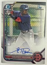 2022 Bowman Chrome EDUARDO VAUGHAN 1st CPA-EV On Card AUTO Red Sox E3