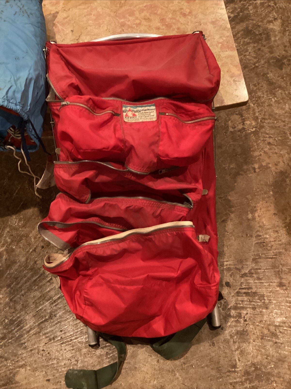 Vintage Gerry 1970s Lightweight External Frame Large Hiking Backpack