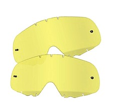 2x Oakley Crowbar Tear OFF LENS ANTI FOG SCRATCH yellow Motocross Enduro MTB