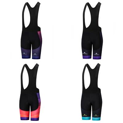 Damen Spandex Fahrrad Trägerhose Kurz Gepolstert Radhose Cycling Bib Shorts
