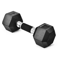 Yes4All Rubber Grip Encased Hex Dumbbells – Hand Weights With Anti-Slip 5-