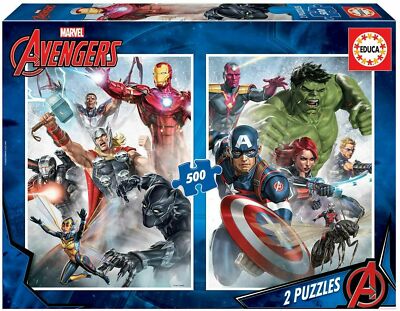 Avengers 2x500 Teile Puzzle Disney Marvel Cartoon 