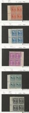 United States Postage Stamp 815-817 820-821 Mint Nh Blocks 1938 Jfz