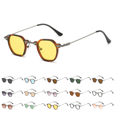 Trendy Retro Polygon Sunglasses for Women Men Chic Small Hexagonal UV400 Sunnies