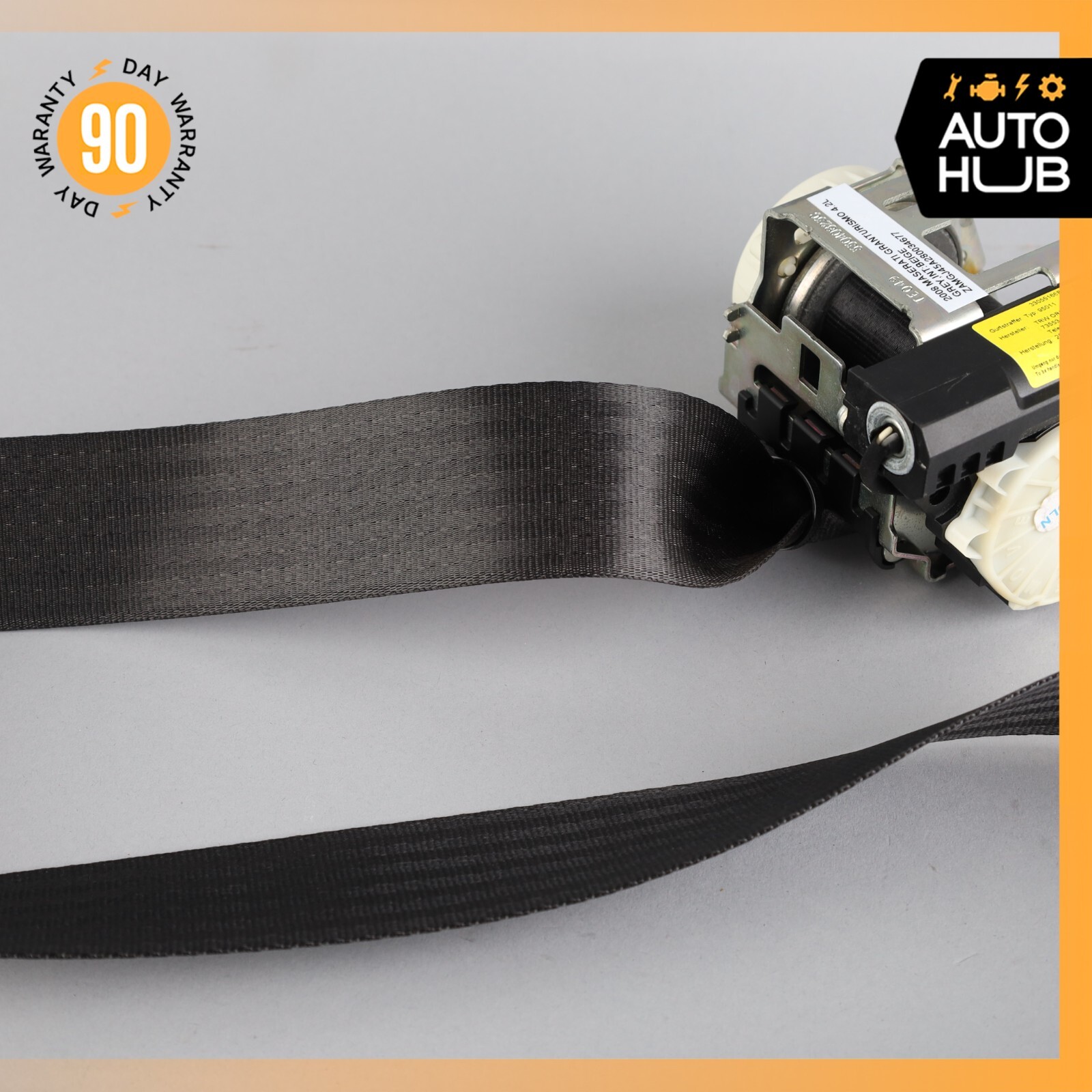 08-19 Maserati GranTurismo M145 Rear Left Driver Side Seat Belt Black OEM