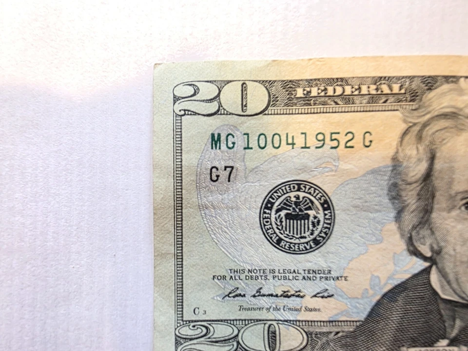 Birthday/Anniversary Note 20 Dollar Bill (MG10041952G)October 04, 1952 - Image 3 of 4