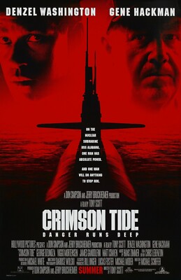 クリムゾン・タイド　USオリジナル映画ポスター Crimson Tide movie poster print : 11 x 17 : Denzel Washington