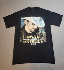 Brad Paisley T Shirt Virtual Reality 2012 Concert Tour Tee Black Womens Size S 