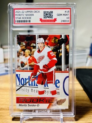 2021-22 Upper Deck Moritz Seider Star Rookie GMG Graded 10 Gem Mint   RC
