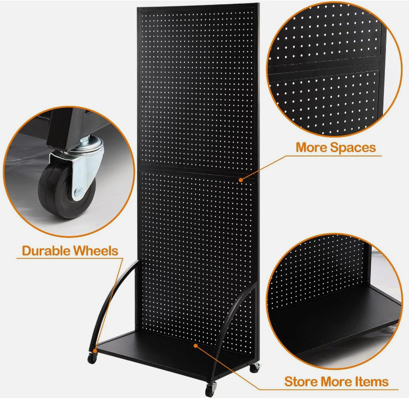 Verkaufsständer Rollständer Gitterständer Lochblechständer auf Rollen Lochwand