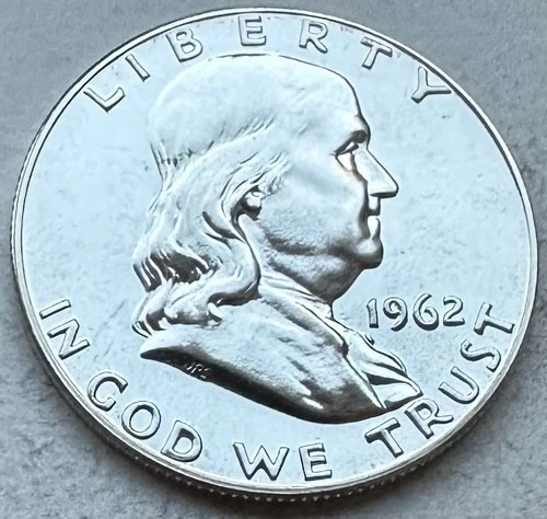 1962 Proof Franklin Half Dollar 90% Silver-INV#8491
