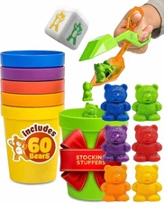 Interactive 70-Pc Counting Bears Set - Sensory Learning Toys for Toddlers