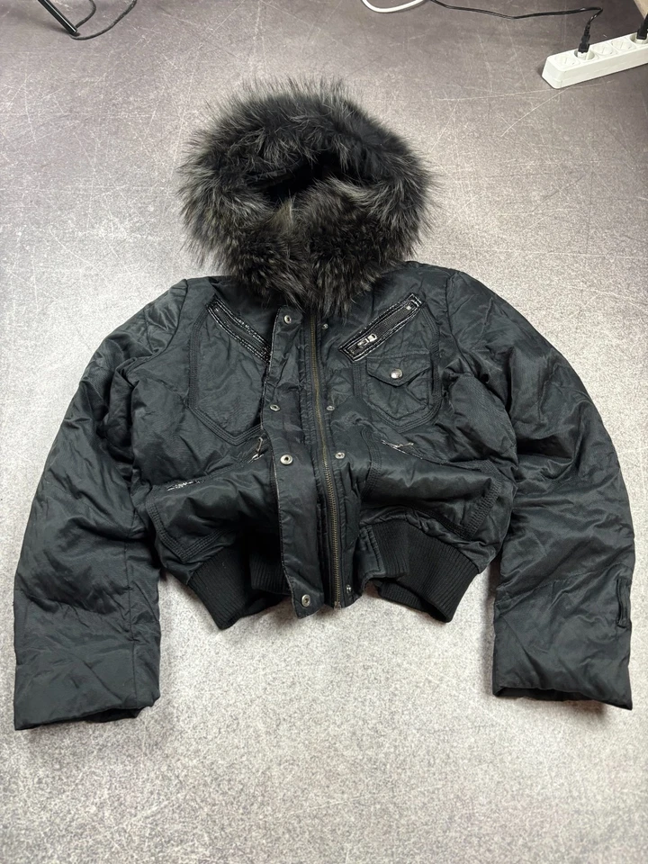 ВИНТАЖНЫЙ STREETWEAR JUNYA WATANABE СТИЛЬ ЯПОНСКИЙ МЕХ МОЛНИИ КАПЮШОН КУРТКА 90-Х - Изображение 4 из 4