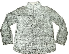 Women's BLUE RAIN LONG SLEEVE SHERPA QUARTER ZIP PULLOVER w/POCKETS Size XS