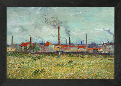 Fabriken am Klischee 1887 gerahmtes Wandbild Poster Leinwanddruck Bild