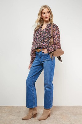 Oasis Floral Top Damen Freizeit Tops