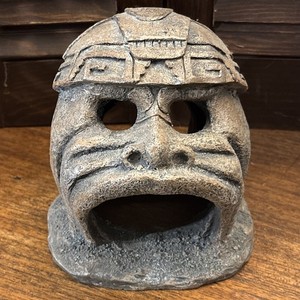 Mayan Aztec Ruins Head Artifact Cave Aquatic Decor Aquarium Fish Tank Betta