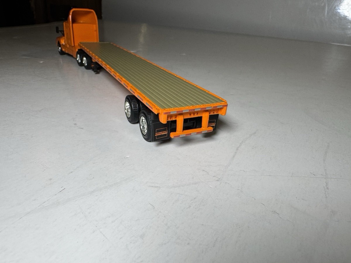 PEM 1:64 Diecast Schneider National Tractor Trailer Flatbed