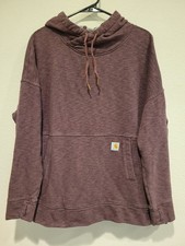 Carhartt Women's XL 16W-18W Purple Hoodie Sweatshirt. Full Pouch.