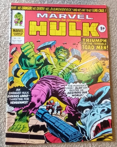 Marvel Comics Group The Incredible Hulk Issue Number 218 Vintage Comic Book