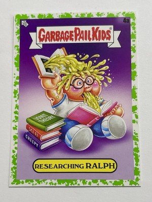 Garbage Pail Kids Bookworm Book Worm Parody Green Border RESEARCHING RALPH #4a