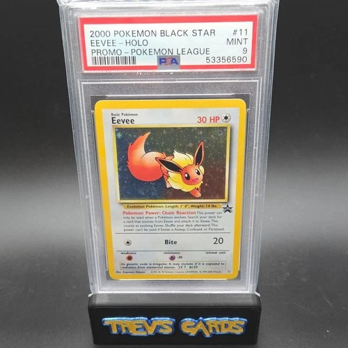 Pokémon TCG Eevee Wotc Promo 11/53 Holo Black Star Promo PSA 9