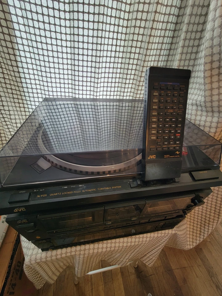 JVC Turntable AL-FQ5 Quartz TD-W803 Dual Cassette RX-550 Quartz Lock AV Receiver - Image 4 of 4