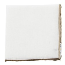 Fiori Di Lusso White Solid Linen Blend Pocket Square - 12" x 12" 839 