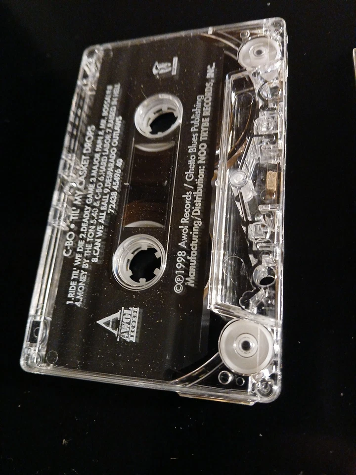 C-Bo Til My Casket Drops 1998 Cassette Tape TESTED WORKS AWOL RECORDS CLASSIC Foto 3 de 4