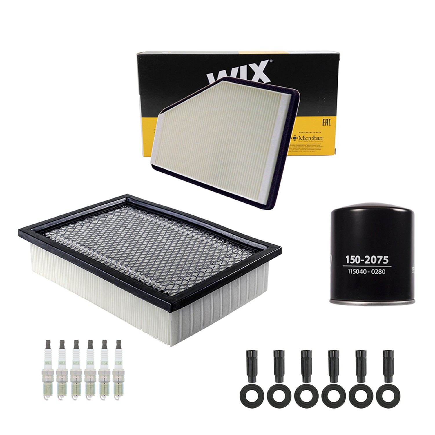 Denso Tune Up Kit NGK 6 Spark Plugs  Boots Kit for Escape Mariner 3.0L V6 2007