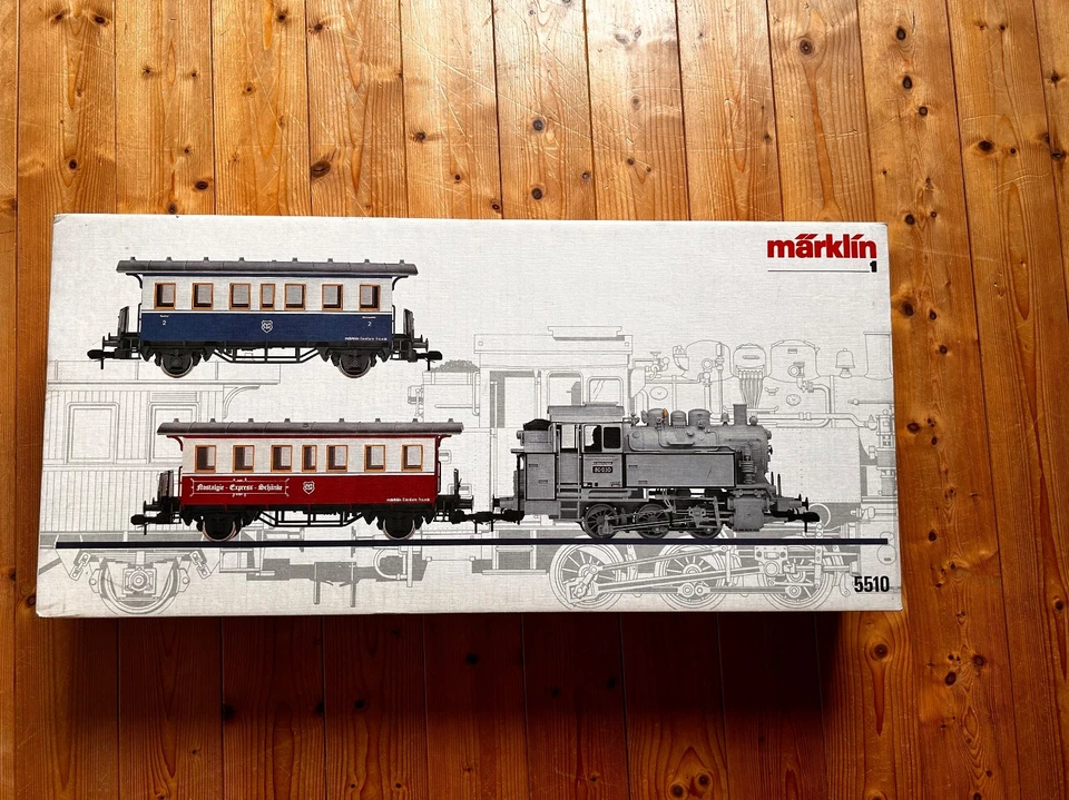 Märklin Nostalgie Zugset Spur 1 Art.5510 unbespielt 1 BR 80030 digital Adresse 3 - Bild 2 von 4