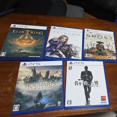 PS5 Game 5 Pack Bulk Lot Elden Ring Hogwarts Legacy Ghost of Yotei Pragmata JPN