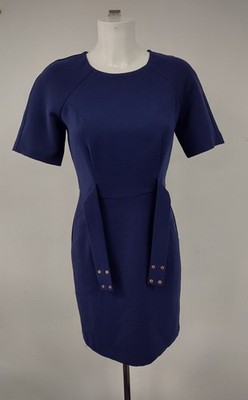 Whistles Short Sleeve Shift Dress Women s Size 8 Blue Elegant Classic