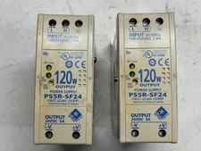 2x IDEC PS5R-SF24 POWER SUPPLY 50/60HZ 100-240VAC 1.8A