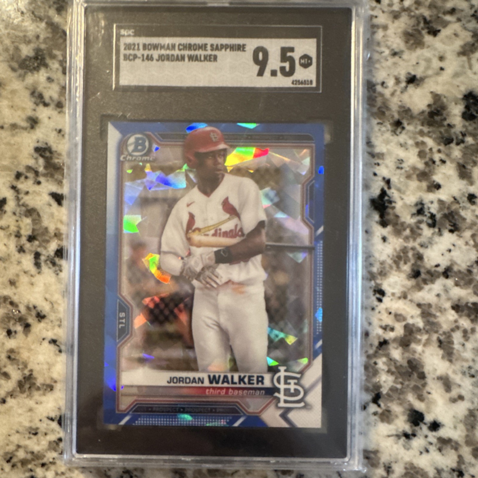 Topps 2021 Bowman Sapphire Chrome Jordan Walker BCP-146 SGC 9.5 Cardinals MLB