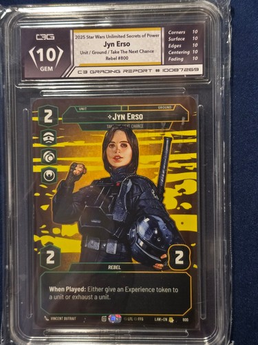 2025 Star Wars Unlimited Jyn Rrso Take The Next Chance #800 C3G 10