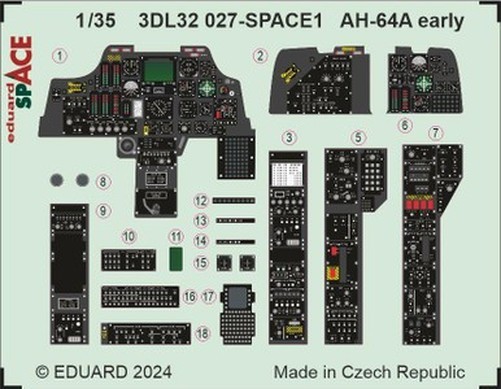 Eduard 3DL32027 1/35 AH-64A Early Space for TRUMPETER