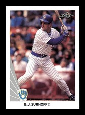 BJ SURHOFF ⚾ 1990 Leaf Baseball #290 Milwaukee Brewers
