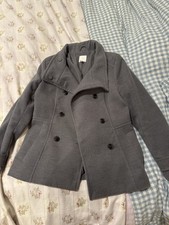 H&M Pea Coat Ladies Grey Size 10