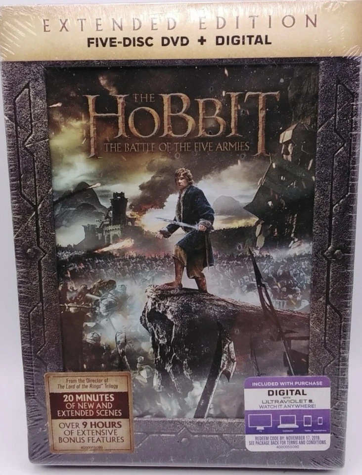 NEW Sealed The Hobbit The Battle of the Five Armies Extended Edition Five Disc - Image 3 of 4