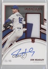2022 Panini Immaculate Rookie Red 21/49 Jon Heasley #135 Patch Auto 0tw4