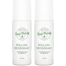 Real Purity, 2 Pack Roll-On Deodorant