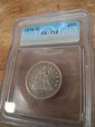 1878cc Seated Liberty Quarter ICG F12